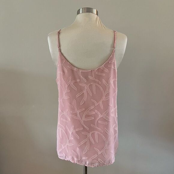 A New Day Spaghetti Strap Tank Top Floral Textured Blush Pink XXL - Picture 3 of 8